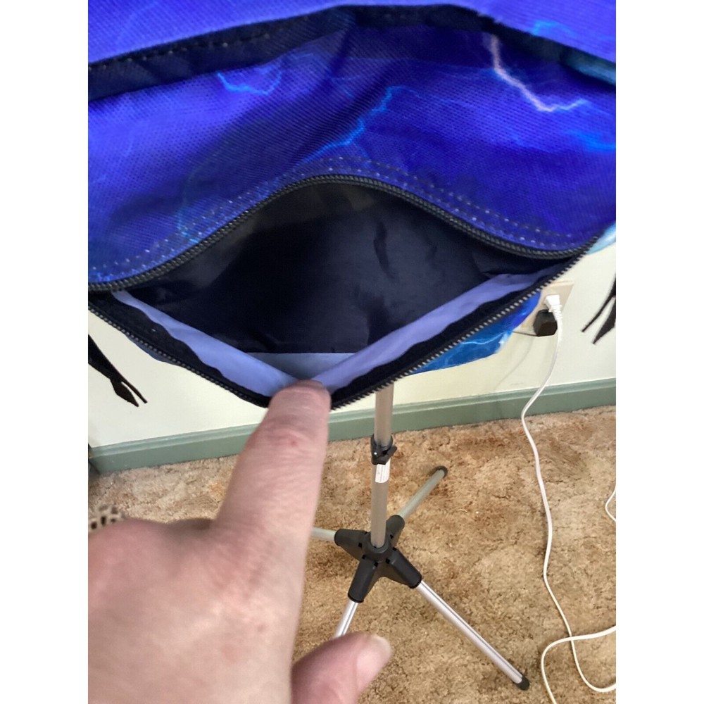 Trans By Jansport Blue Supermax Its Electric Laptop Sleeve Zipper Backpack 17" - Picture 6 of 13